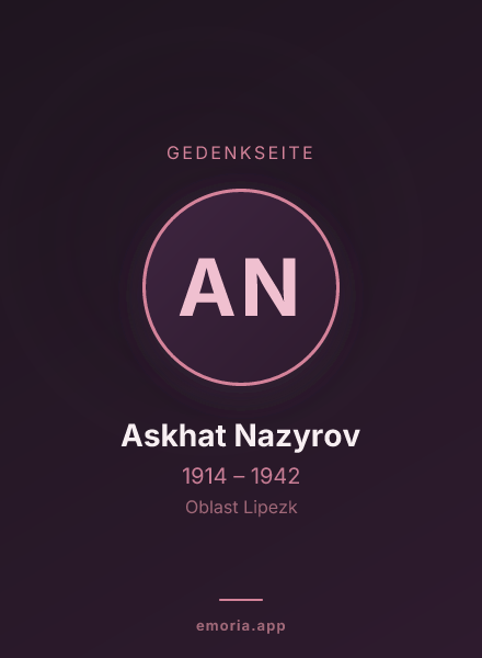 Gedenkportrait von Askhat Nazyrov