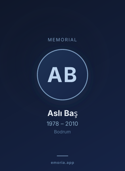 Memorial portrait of Aslı Baş