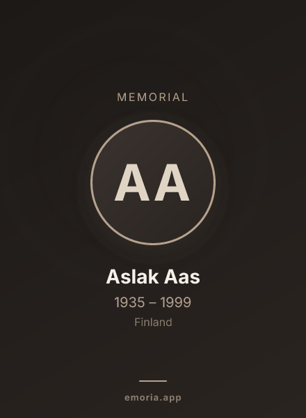 Memorial portrait of Aslak Aas