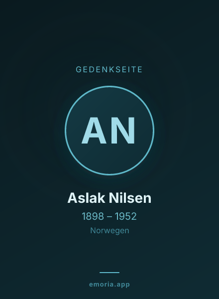 Gedenkportrait von Aslak Nilsen