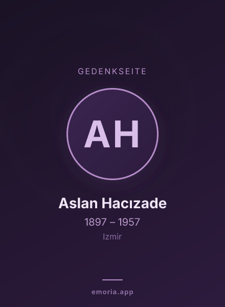 Gedenkportrait von Aslan Hacızade