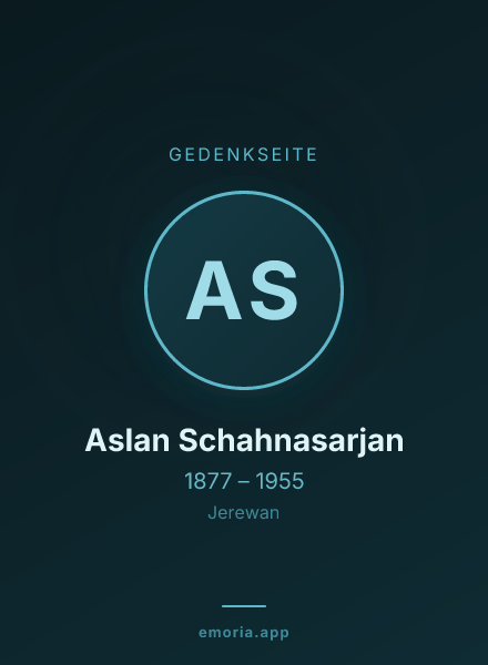Gedenkportrait von Aslan Schahnasarjan