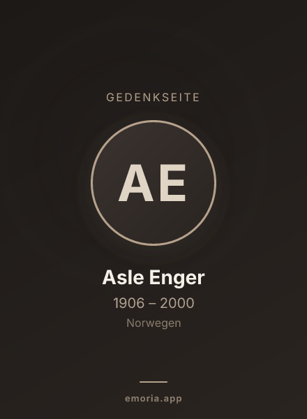 Gedenkportrait von Asle Enger