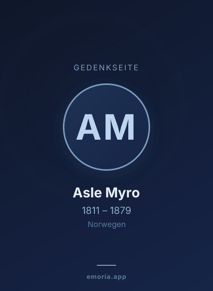 Gedenkportrait von Asle Myro