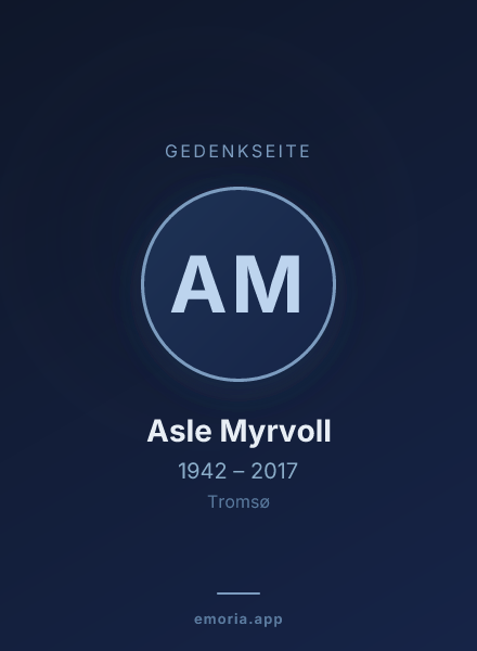 Gedenkportrait von Asle Myrvoll
