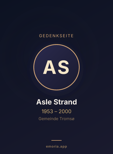 Gedenkportrait von Asle Strand