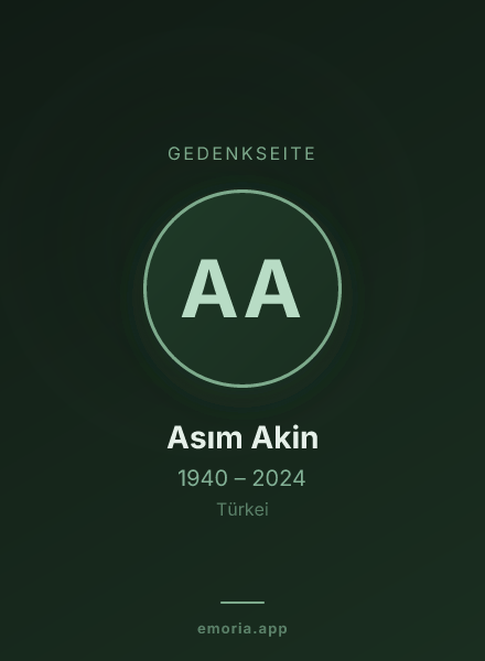Gedenkportrait von Asım Akin