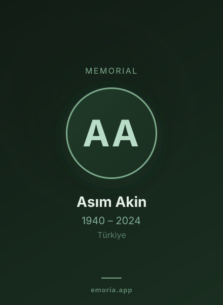 Memorial portrait of Asım Akin
