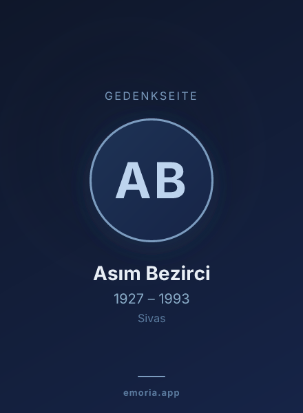 Gedenkportrait von Asım Bezirci