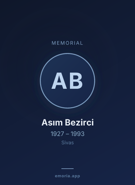 Memorial portrait of Asım Bezirci