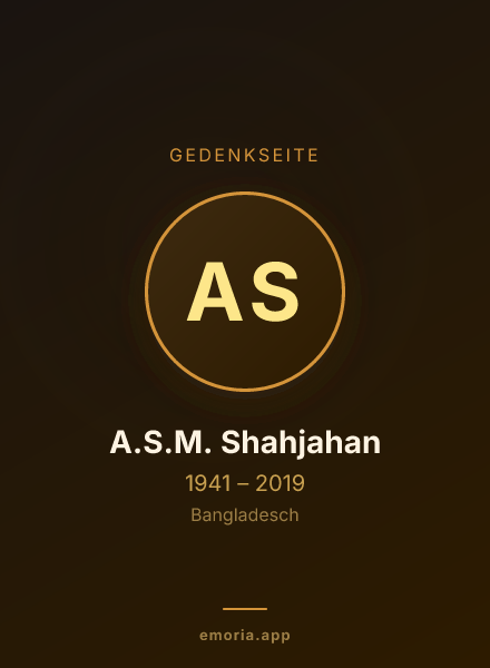 Gedenkportrait von A.S.M. Shahjahan