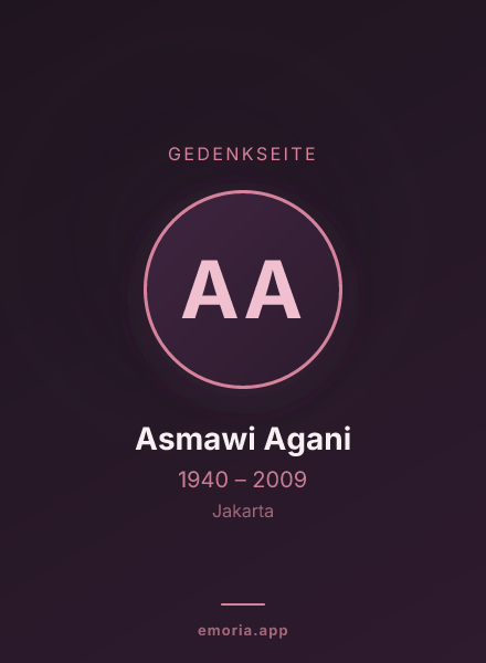 Gedenkportrait von Asmawi Agani