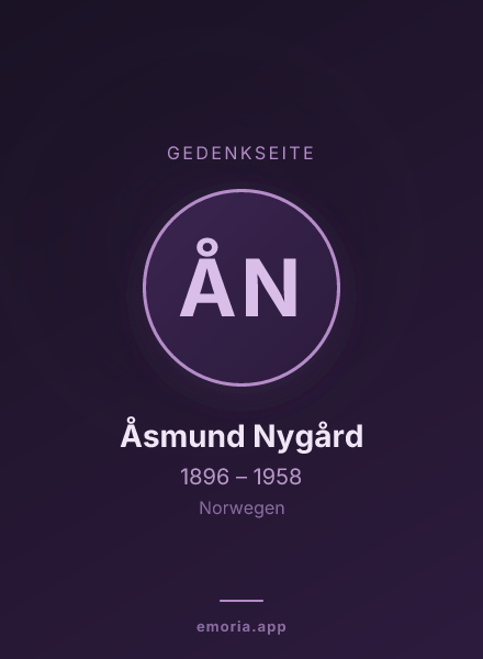 Gedenkportrait von Åsmund Nygård
