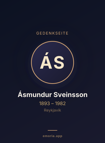 Gedenkportrait von Ásmundur Sveinsson