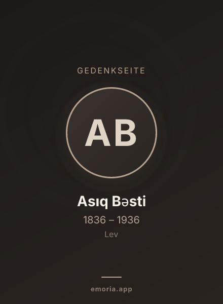 Gedenkportrait von Asıq Bəsti