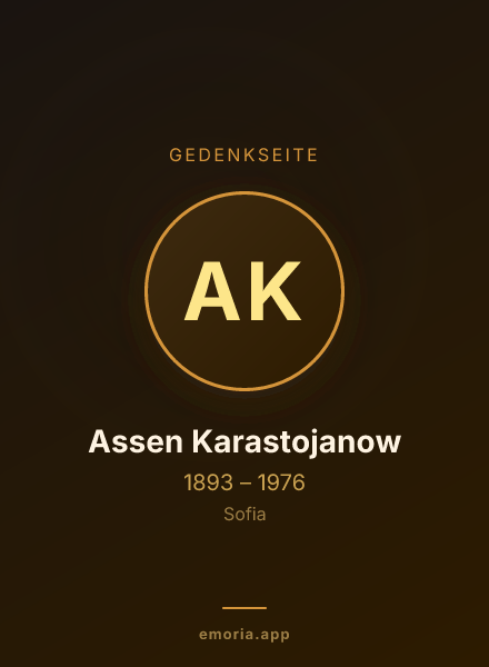 Gedenkportrait von Assen Karastojanow