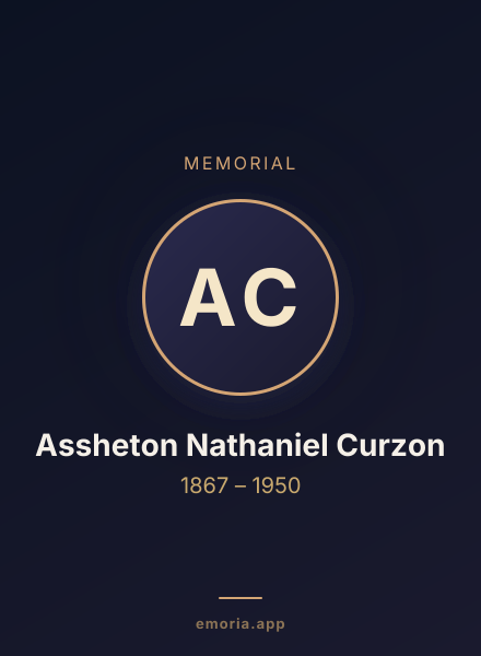 Memorial portrait of Assheton Nathaniel Curzon