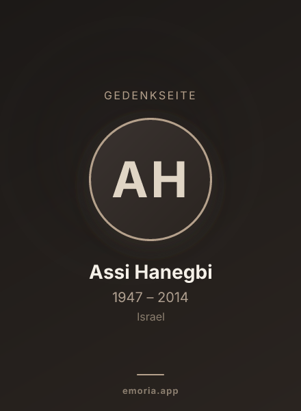 Gedenkportrait von Assi Hanegbi