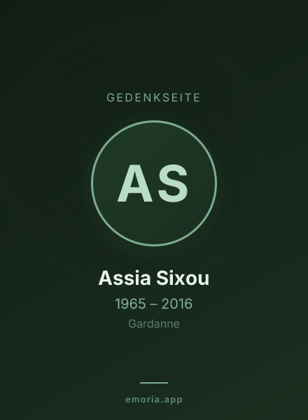 Gedenkportrait von Assia Sixou