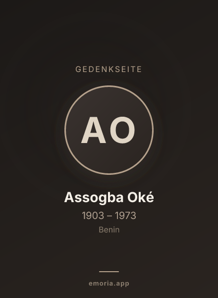Gedenkportrait von Assogba Oké