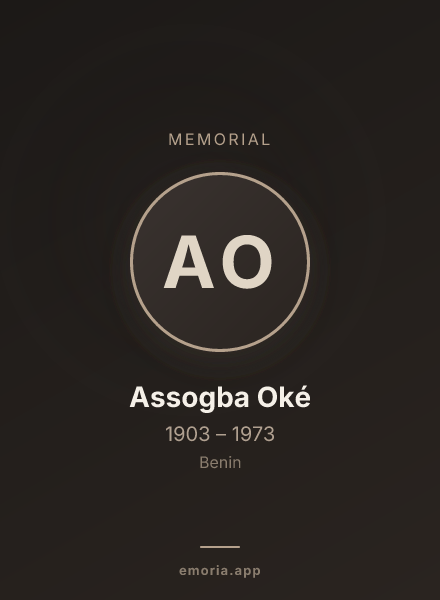 Memorial portrait of Assogba Oké
