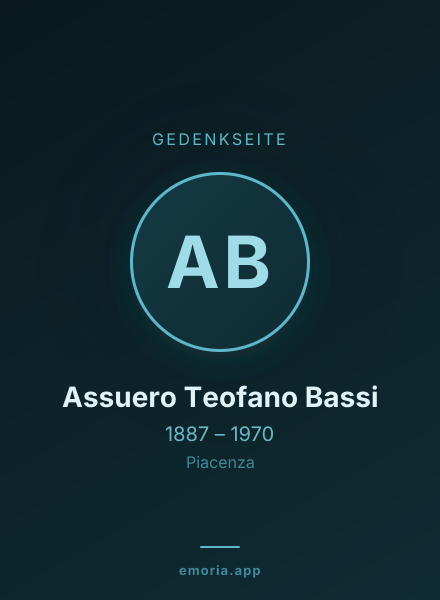 Gedenkportrait von Assuero Teofano Bassi
