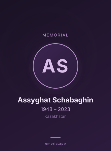 Memorial portrait of Assyghat Schabaghin
