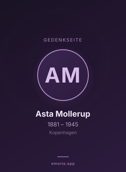 Gedenkportrait von Asta Mollerup