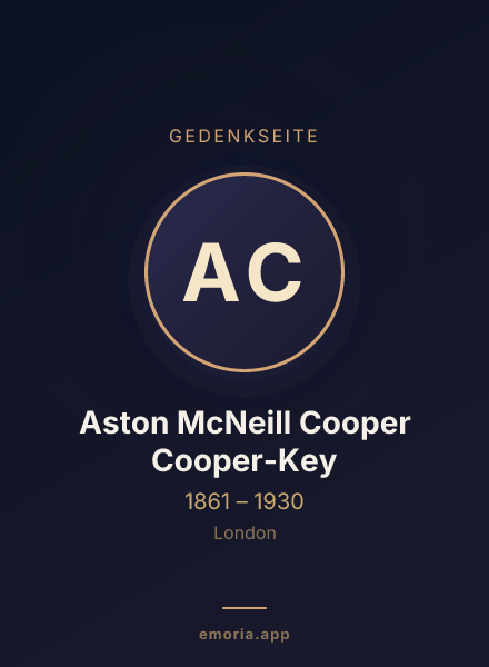 Gedenkportrait von Aston McNeill Cooper Cooper-Key