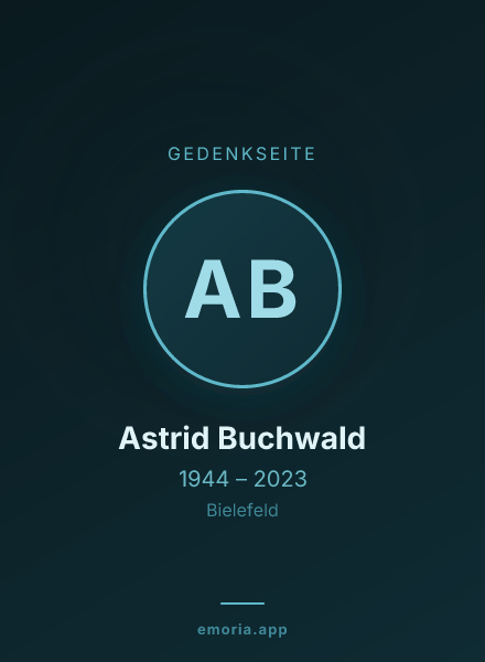 Gedenkportrait von Astrid Buchwald