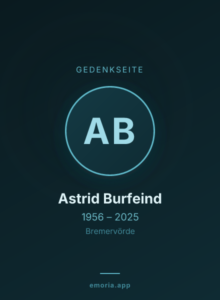 Gedenkportrait von Astrid Burfeind