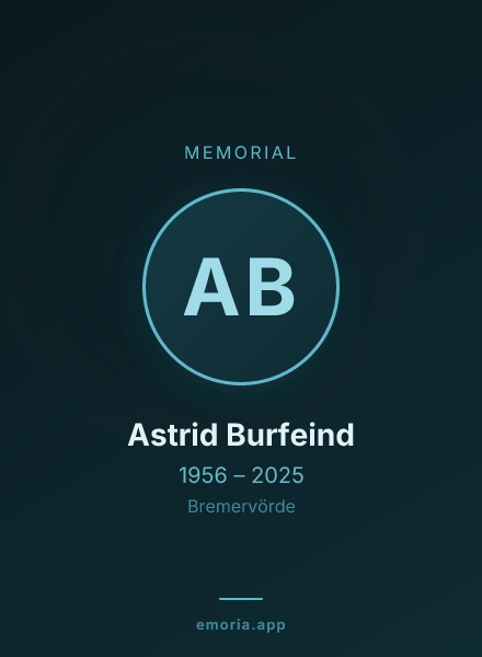 Memorial portrait of Astrid Burfeind