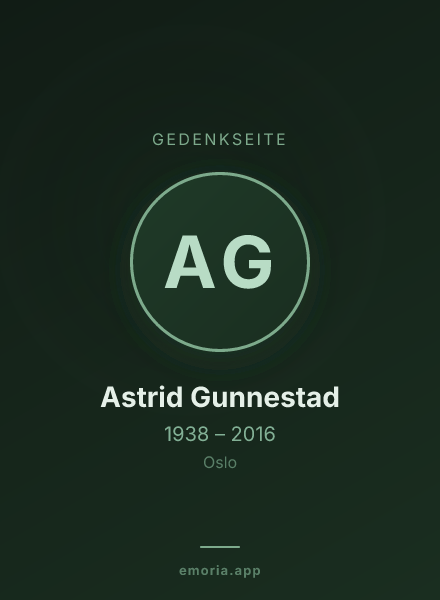 Gedenkportrait von Astrid Gunnestad