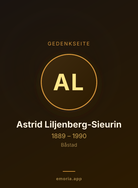 Gedenkportrait von Astrid Liljenberg-Sieurin