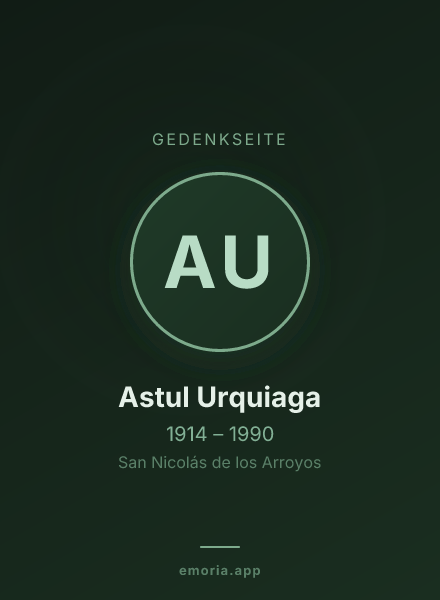 Gedenkportrait von Astul Urquiaga
