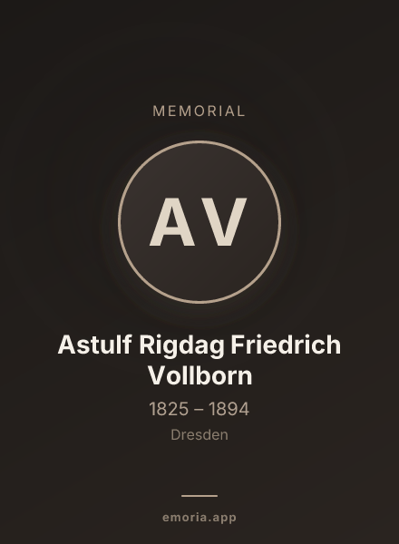 Memorial portrait of Astulf Rigdag Friedrich Vollborn