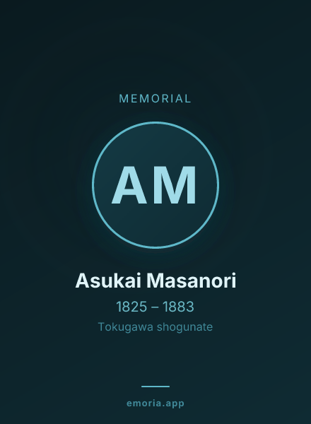 Memorial portrait of Asukai Masanori