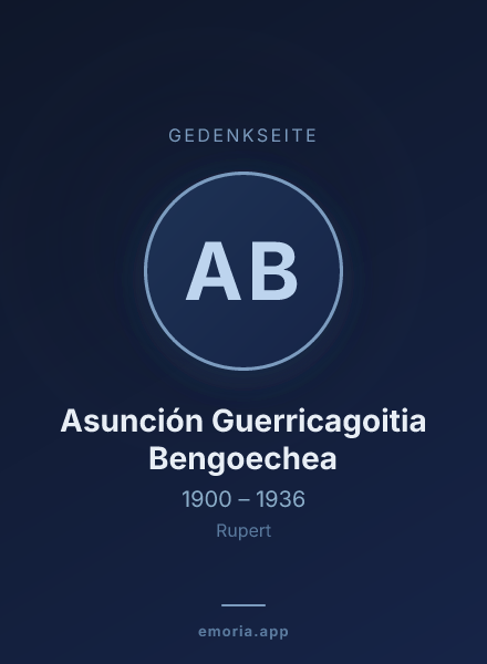 Gedenkportrait von Asunción Guerricagoitia Bengoechea