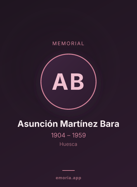 Memorial portrait of Asunción Martínez Bara