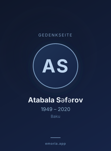 Gedenkportrait von Atabala Səfərov