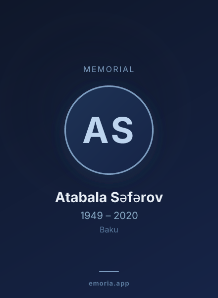 Memorial portrait of Atabala Səfərov