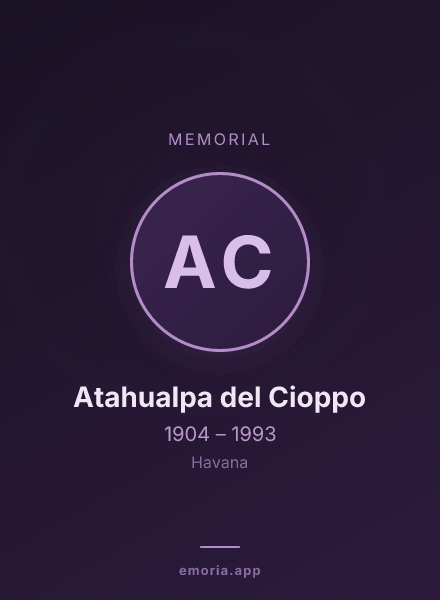 Memorial portrait of Atahualpa del Cioppo