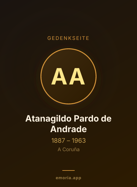 Gedenkportrait von Atanagildo Pardo de Andrade