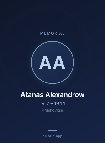 Memorial portrait of Atanas Alexandrow