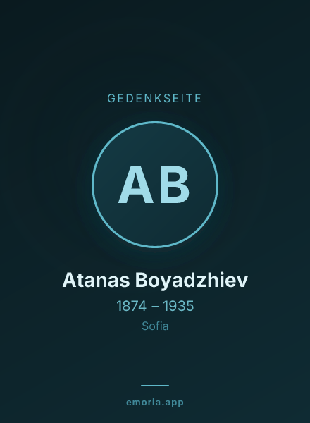 Gedenkportrait von Atanas Boyadzhiev