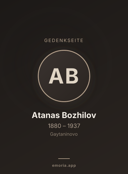 Gedenkportrait von Atanas Bozhilov