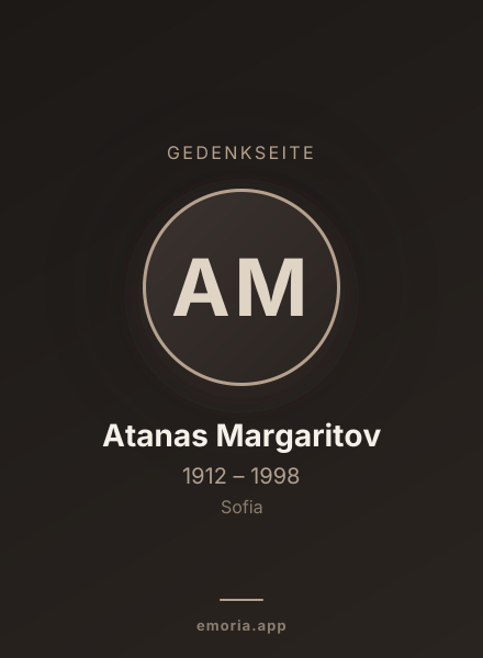 Gedenkportrait von Atanas Margaritov