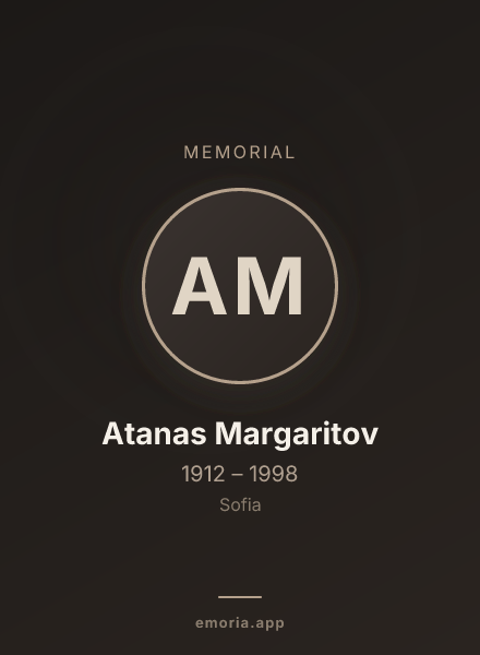 Memorial portrait of Atanas Margaritov