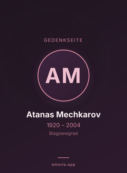 Gedenkportrait von Atanas Mechkarov