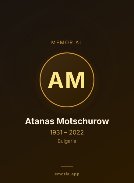 Memorial portrait of Atanas Motschurow